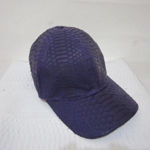 Python Cap  (genuine leather Snake Skin) Purple